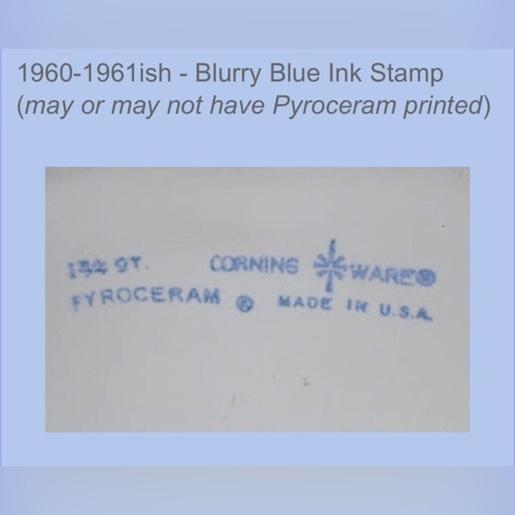 VTG 1960 1 1/2qt Pyroceram Corning Ware Blue Cornflower Casserole Dish W… - Picture 9 of 9